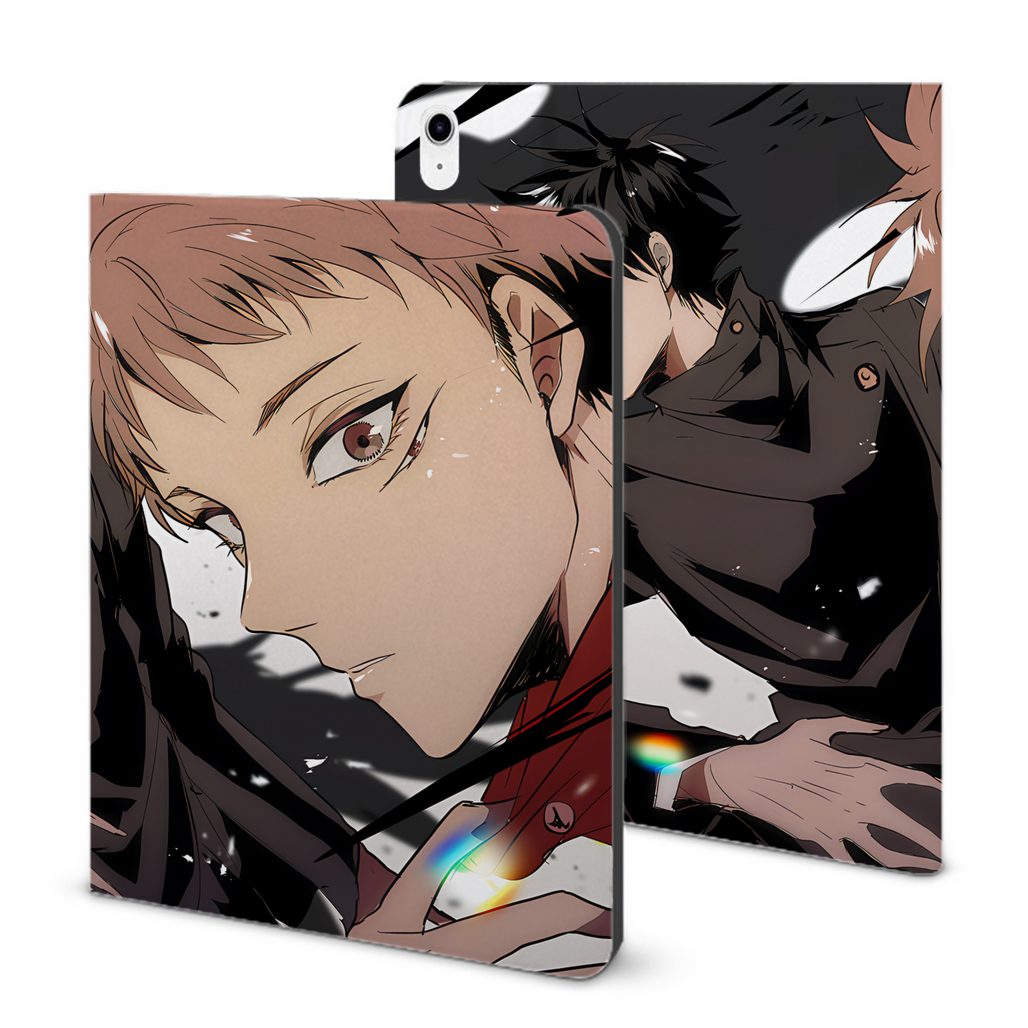 （画像用） 呪術廻戦 Jujutsu Kaisen IPad ケース ブック型 PUレザー TPU 耐衝撃 軽量 薄型 ペン収納なし 全面保護 IPad 各モデル対応